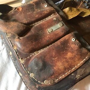 Amazing Patina Leather Tool Belt Pouch